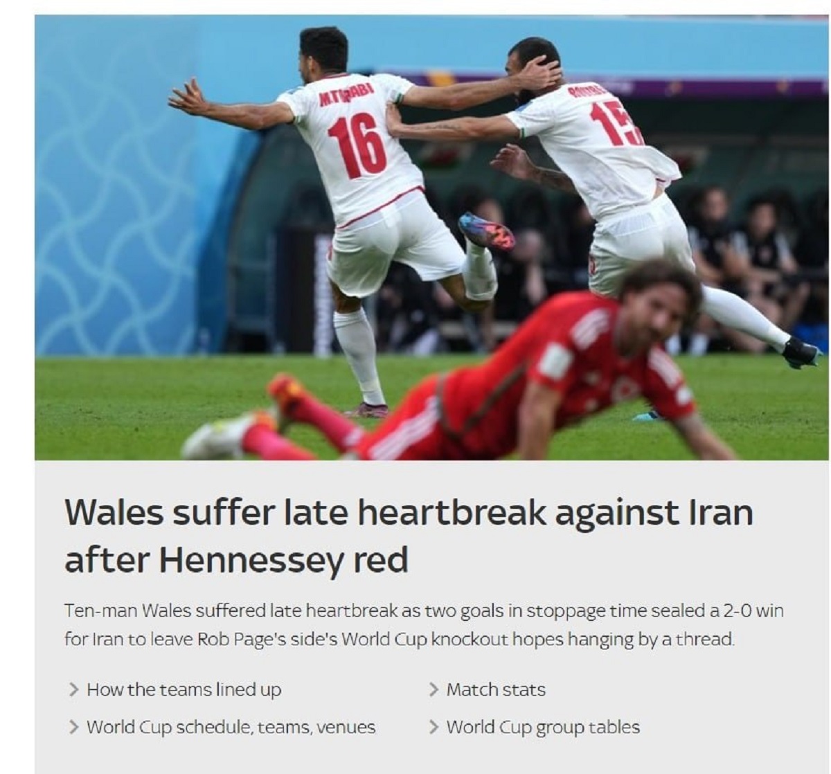 واکنش رسانه‌های جهان به پیروزی ایران مقابل ولز/ ایران از خوشحالی گریست