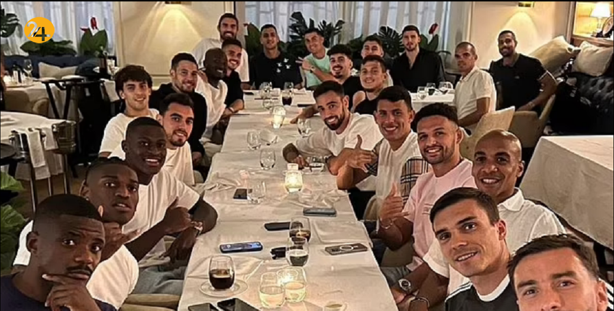 میهمانی شام رونالدو برای هم تیمی هایش در رستورانی در دوحه +عکس