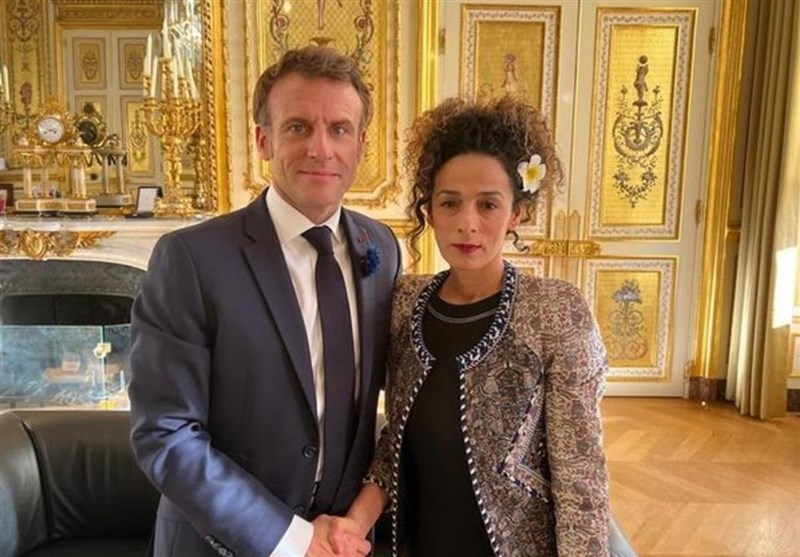 دیدار مسیح علی‌نژاد و مکرون