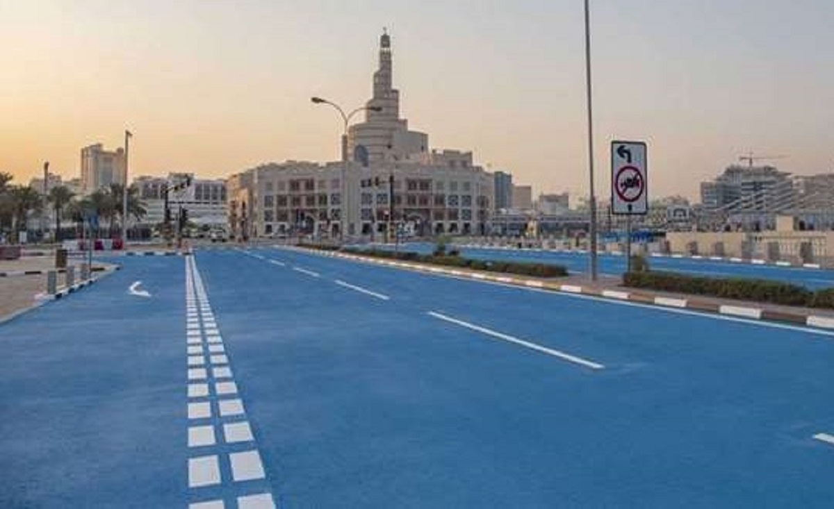 راز آسفالت‌های آبی قطر چیست؟ +فیلم