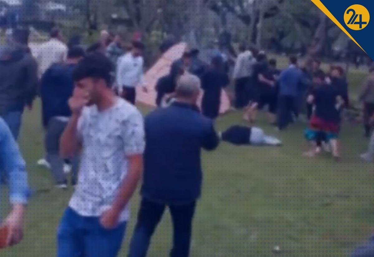 شلیک گاز اشک‌آور در سیزده بدر