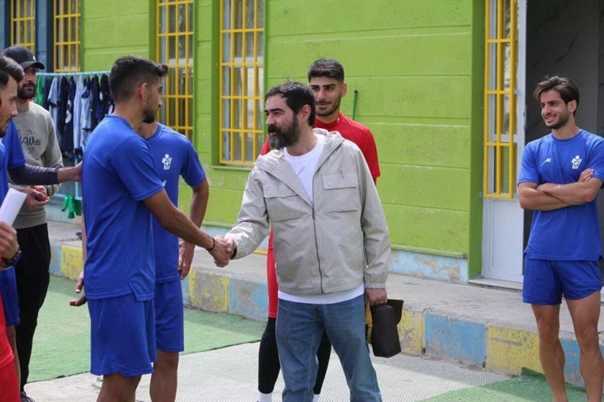 شهاب حسینی بمب روحیه تمرین تیم لیگ برتری شهاب حسینی بمب روحیه تمرین تیم لیگ برتری