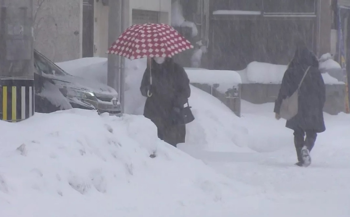 ویدئویی از بارش ۷۰ سانتی‌متر برف در ژاپن