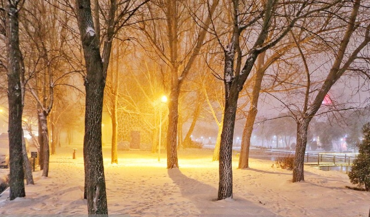 بارش برف در اردبیل