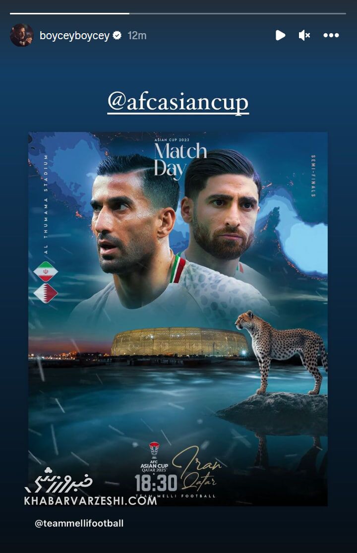 کامنت و استوری بازیگر پیکی بلایندرز برای تیم ملی ایران کامنت و استوری بازیگر پیکی بلایندرز برای تیم ملی ایران