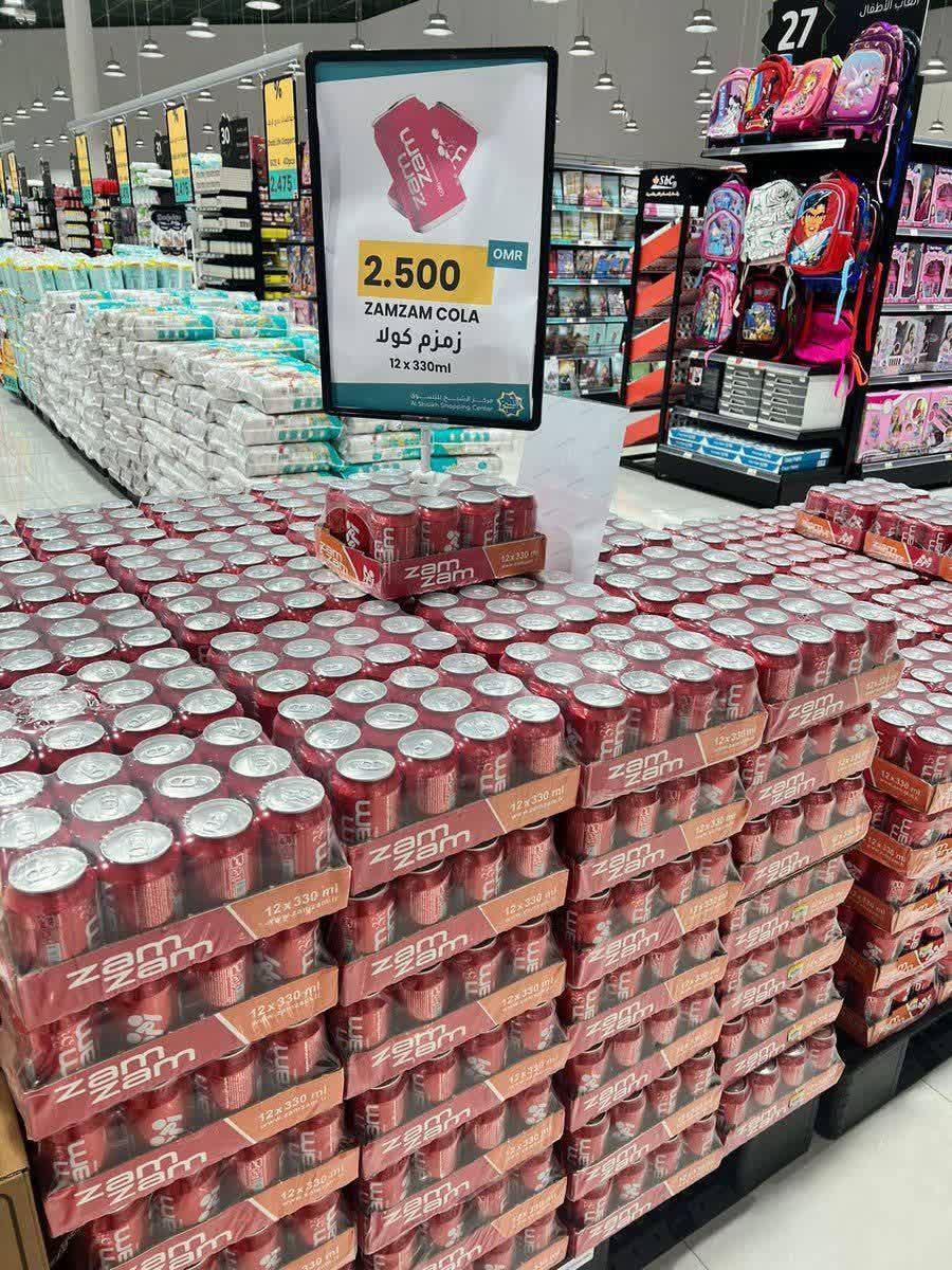 جایگزینی زمزم با ۲ برند جهانی درمنطقه کلید خورد / صادرات ۴ میلیون قوطی نوشابه زمزم به عمان 