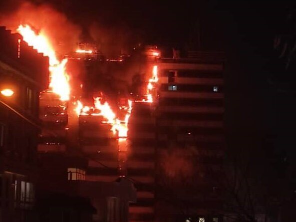 آتش گرفتن بیمارستان گاندی