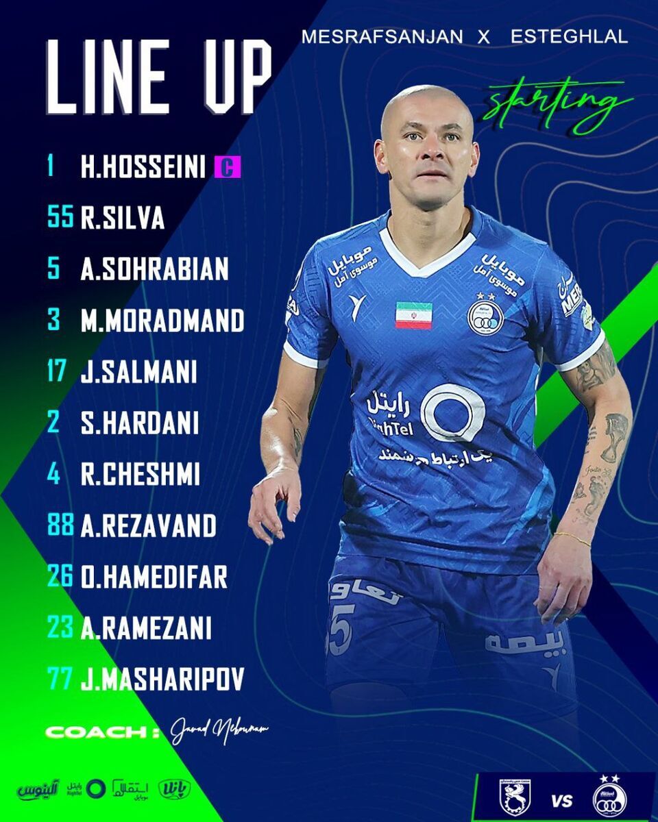 رونمایی از ترکیب استقلال در جام حذفی