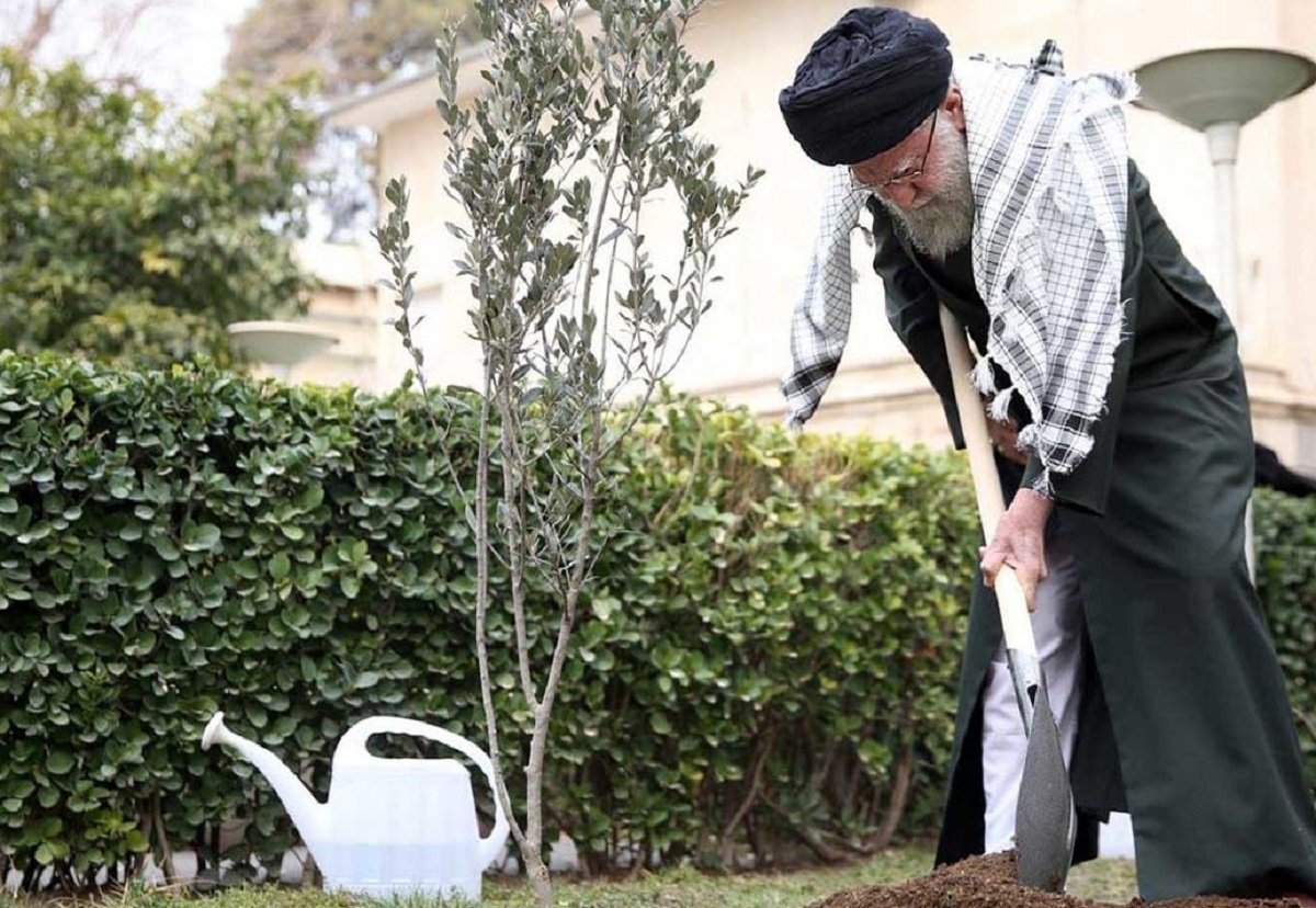 رهبر انقلاب در روز درختکاری رهبر انقلاب در روز درختکاری