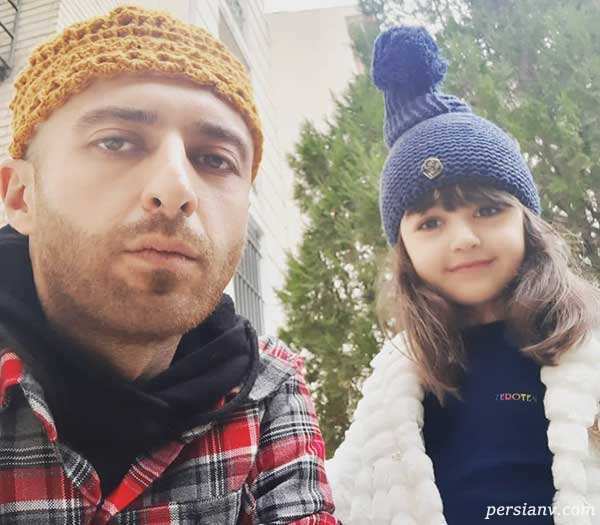 تصاویری از حسام محمودی به همراه همسر و دخترش