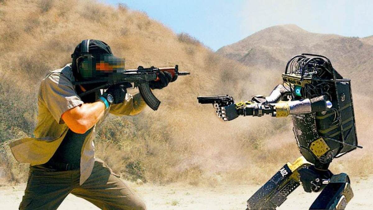 فیلم ربات سرباز با قدرت تشخیص دشمن و نیرو‌های خودی