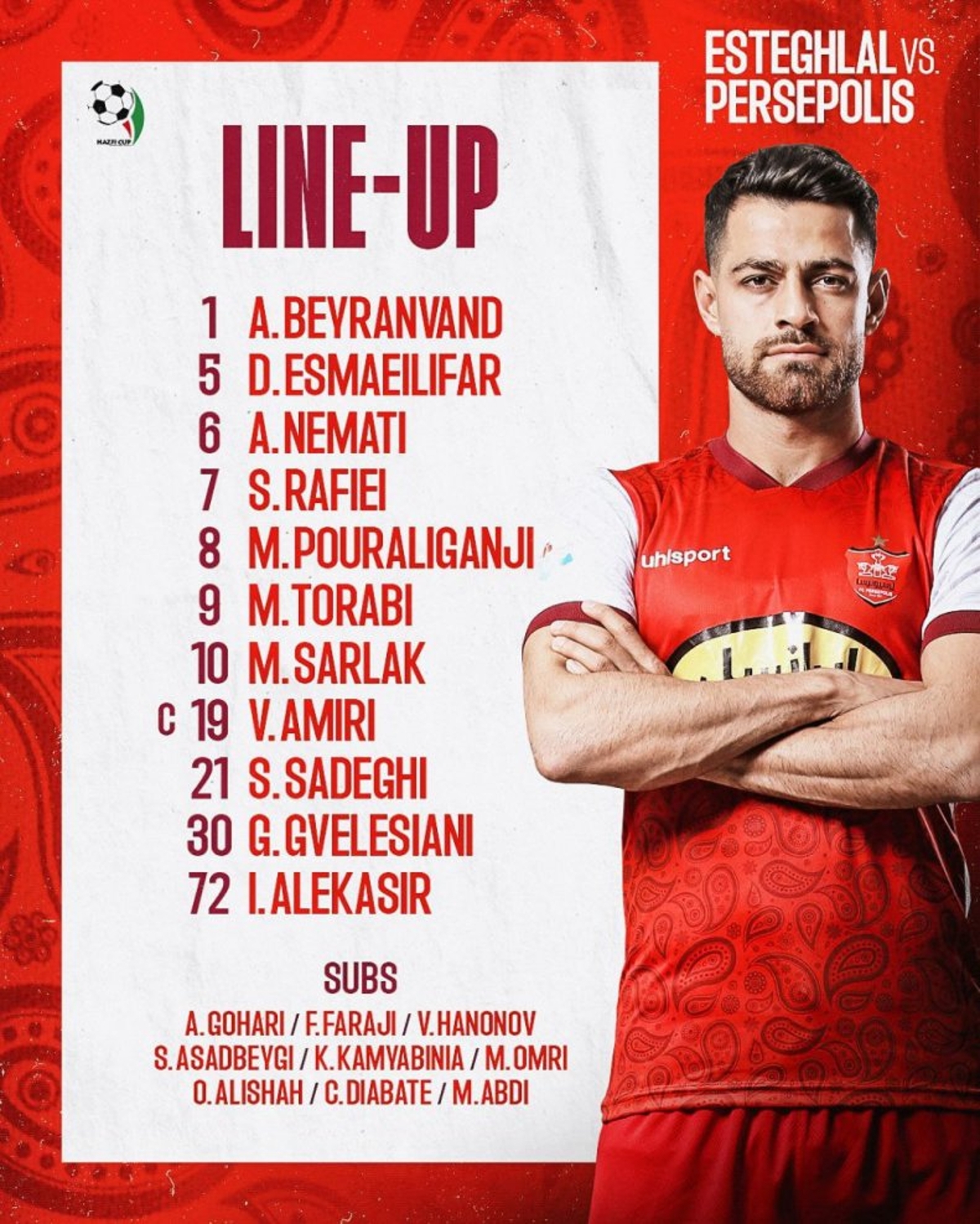 ترکیب پرسپولیس مقابل استقلال مشخص شد