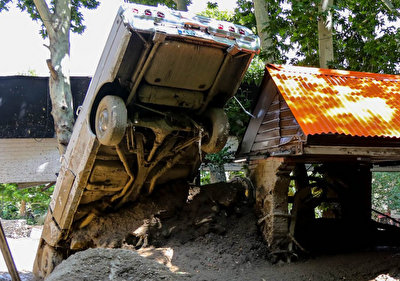 خسارت سیل در چالوس