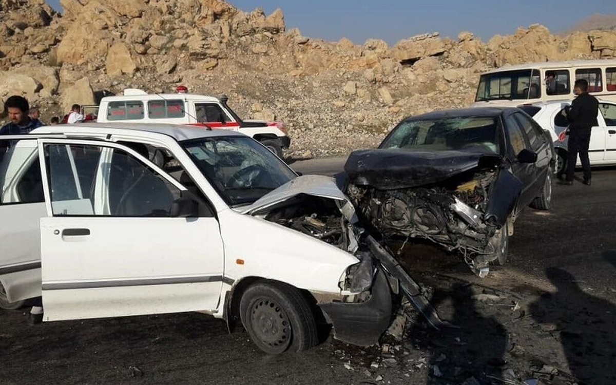 فیلم وحشتناک وقوع تصادف به علت گرد و خاک