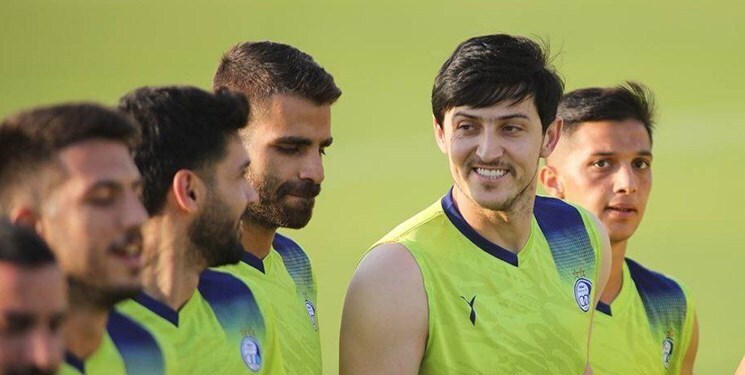 حضور سردار آزمون در تمرین استقلال حضور سردار آزمون در تمرین استقلال