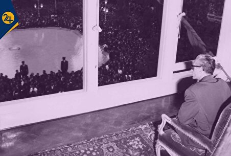 محمدرضا شاه پهلوی در مراسم عزاداری ماه محرم