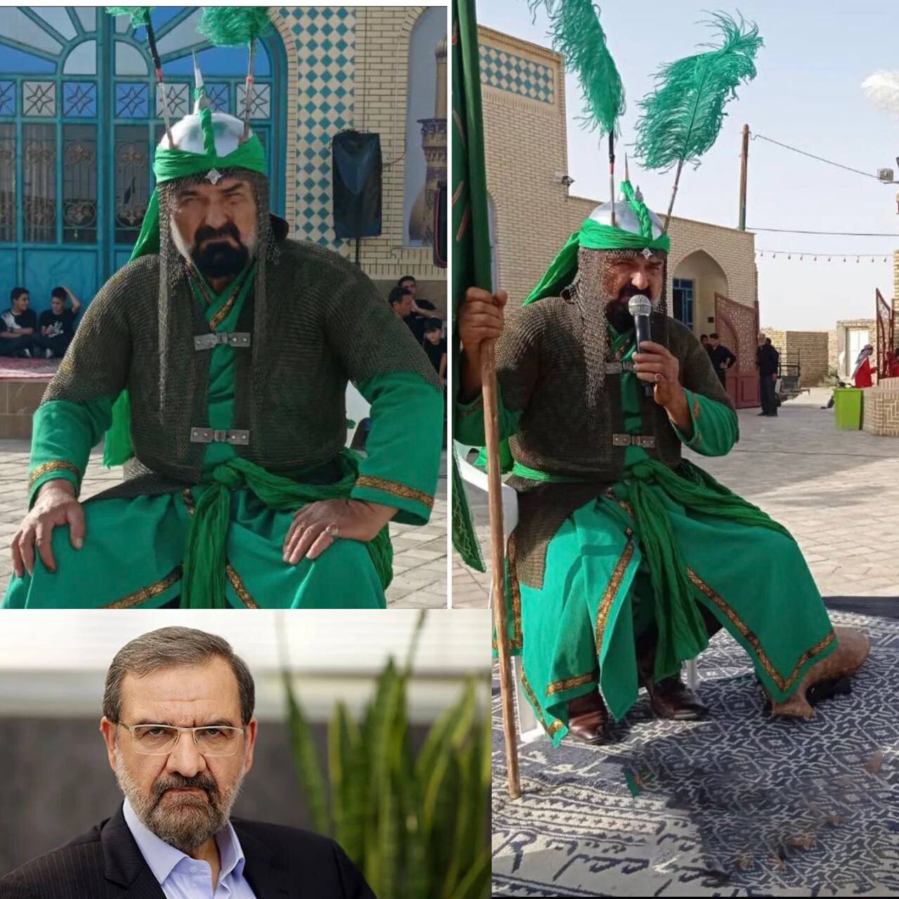 تشابه عجیب یک تعزیهخوان به محسن رضایی! تشابه عجیب یک تعزیهخوان به محسن رضایی!