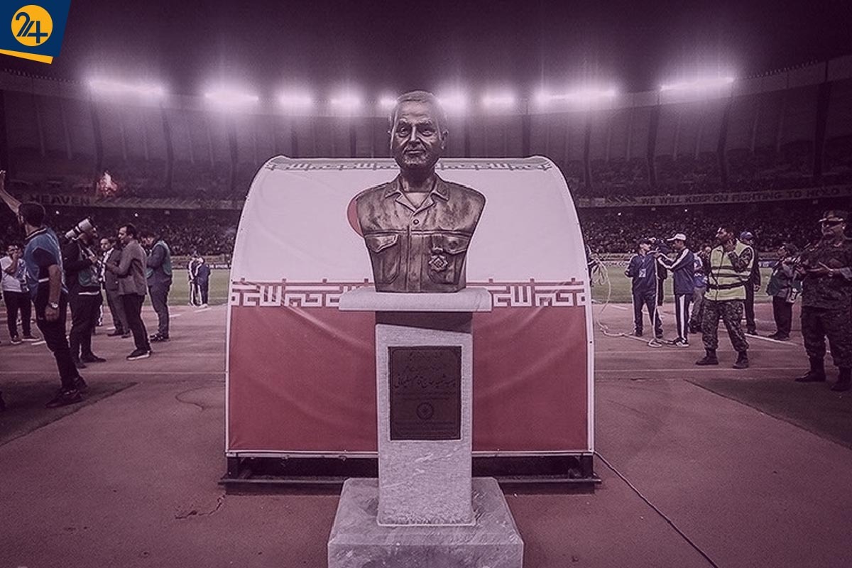 تندیس سردار سلیمانی ورزشگاه سپاهان