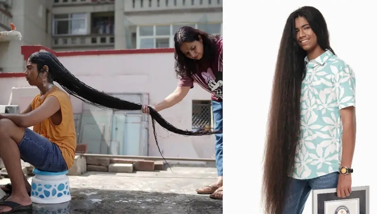 پسر رکورددار بلندترین مو جهان با 146 سانتیمتر! پسر رکورددار بلندترین مو جهان با 146 سانتیمتر!