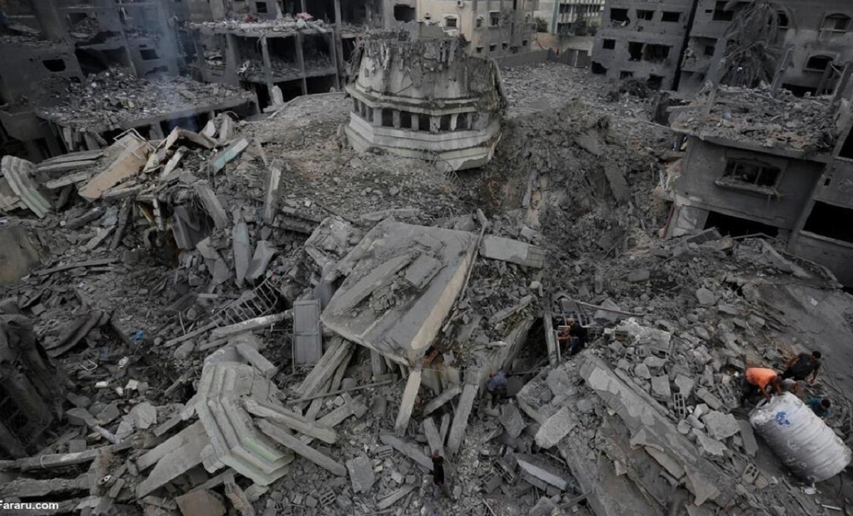 تصاویری غم‌انگیز از ویرانه‌های شهر غزه پس از حملات هوایی