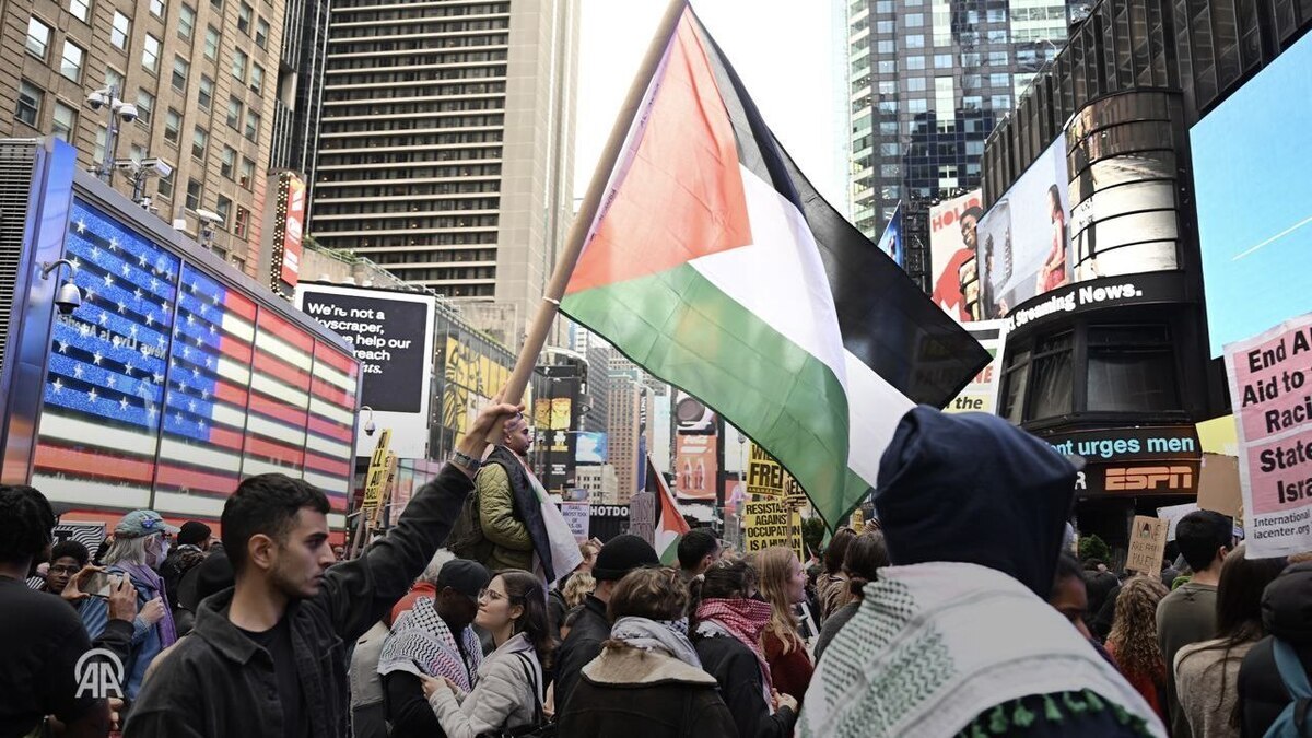 تصاویر تجمعات حامیان فلسطین در آمریکا
