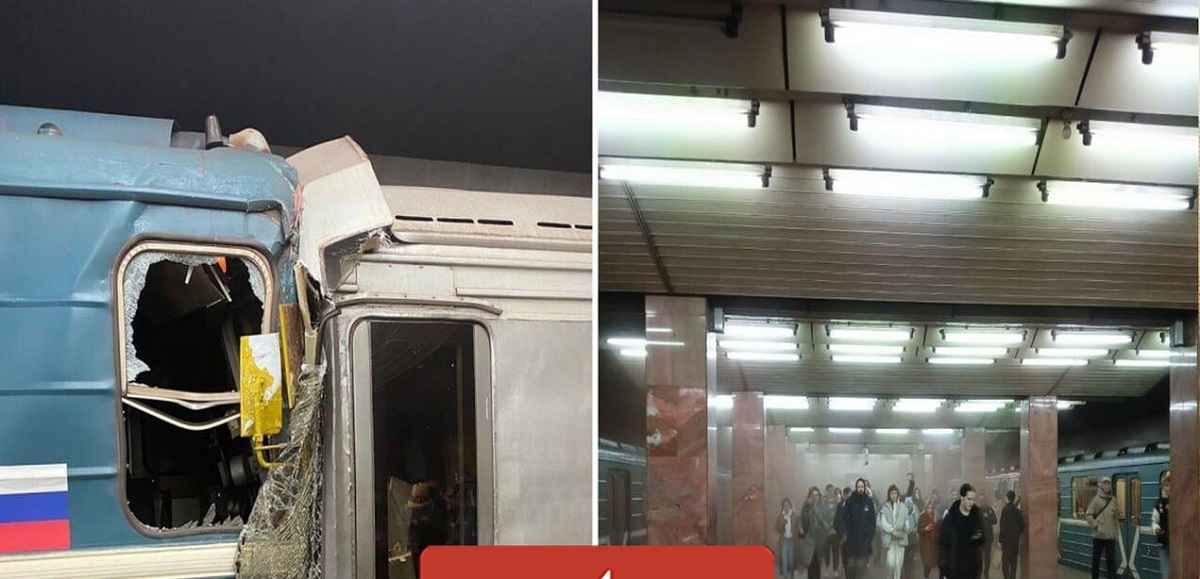تصادف وحشتناک دو قطار در مترو