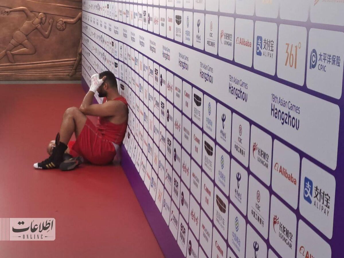 چهره باورنکردنی بوکسور ایرانی پس از ناکامی از حریف هندی