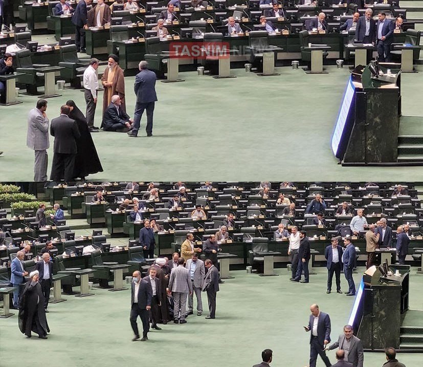 تحصن نادران در صحن علنی مجلس! + عکس