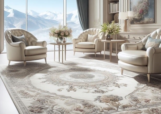 نحوه تمیز و براق کردن فرش هایی با زمینه کرم و سفید نحوه تمیز و براق کردن فرش هایی با زمینه کرم و سفید