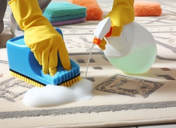 نحوه تمیز و براق کردن فرش هایی با زمینه کرم و سفید نحوه تمیز و براق کردن فرش هایی با زمینه کرم و سفید