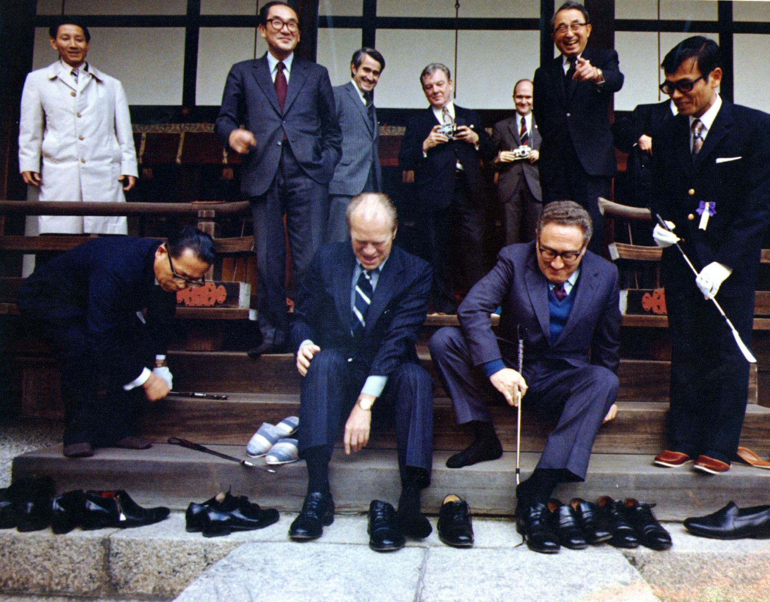 کسینجر و ریچارد فورد در سفر به ژاپن سال 1974