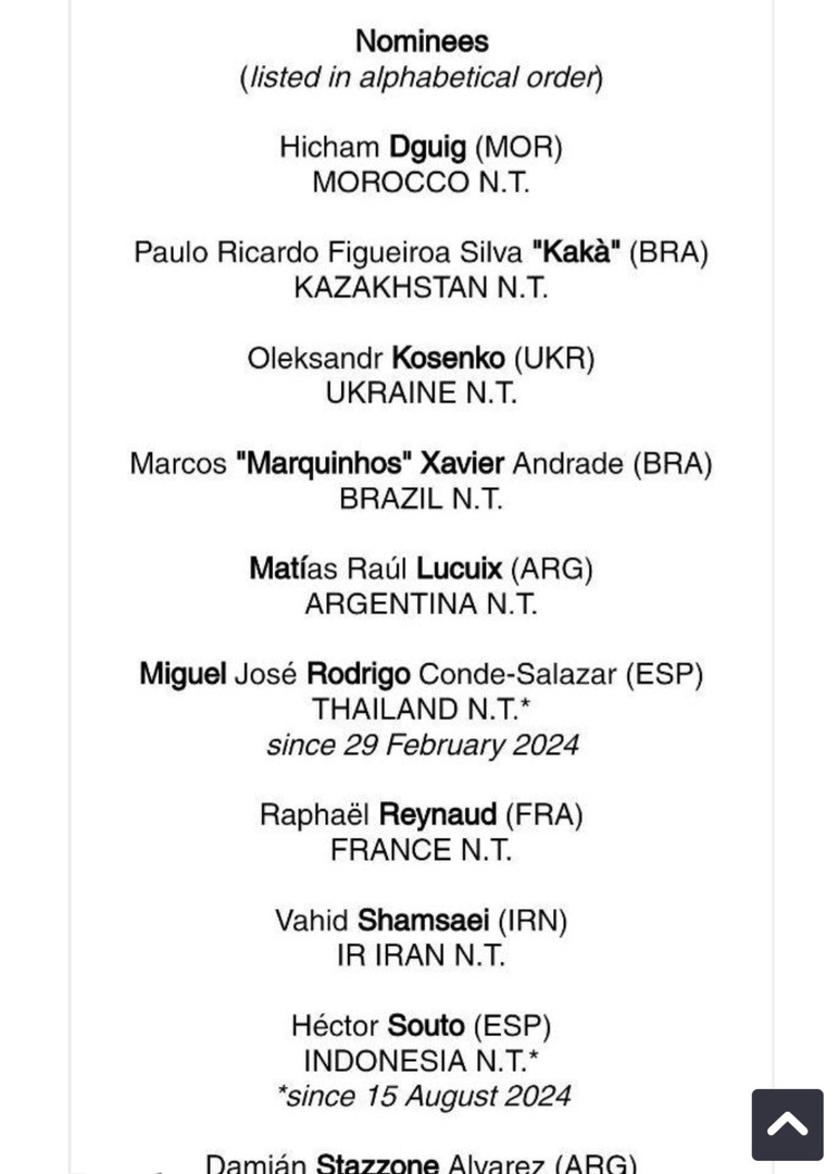 شمسایی نامزد بهترین مربی فوتسال جهان شمسایی نامزد بهترین مربی فوتسال جهان