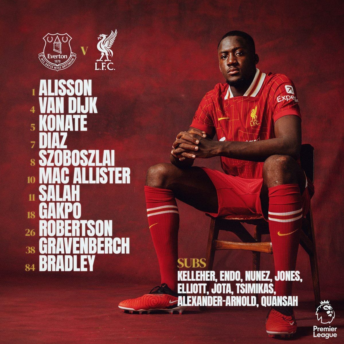 ترکیب لیورپول مقابل اورتون