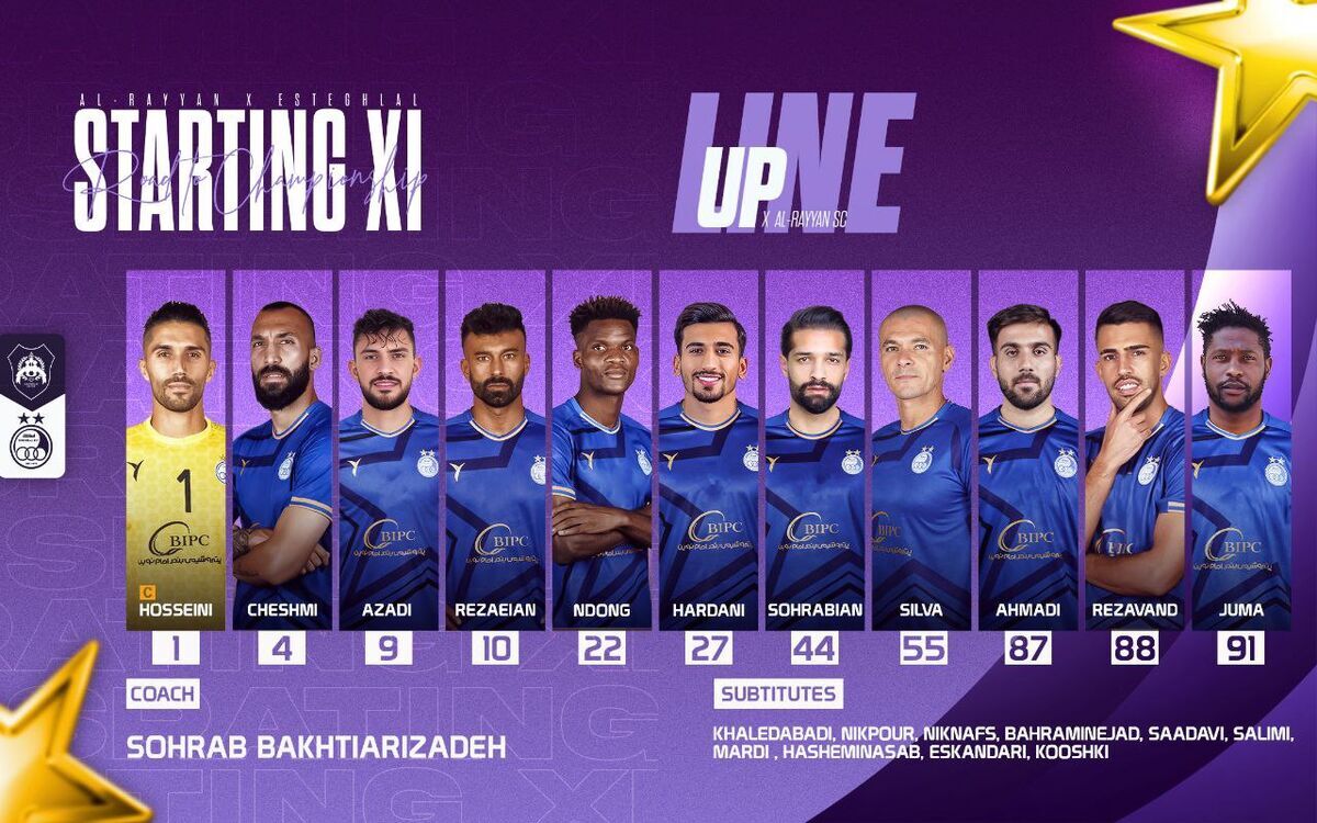 گزارش زنده الریان قطر - استقلال ایران | جمعه و کوشکی قاتل حمله و ضد حمله استقلال