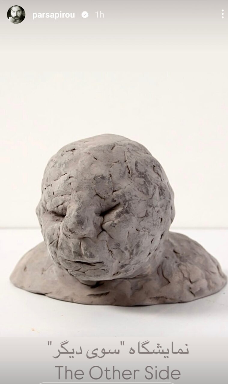  عکس/پارسا پیروزفر و اثر هنری جدید