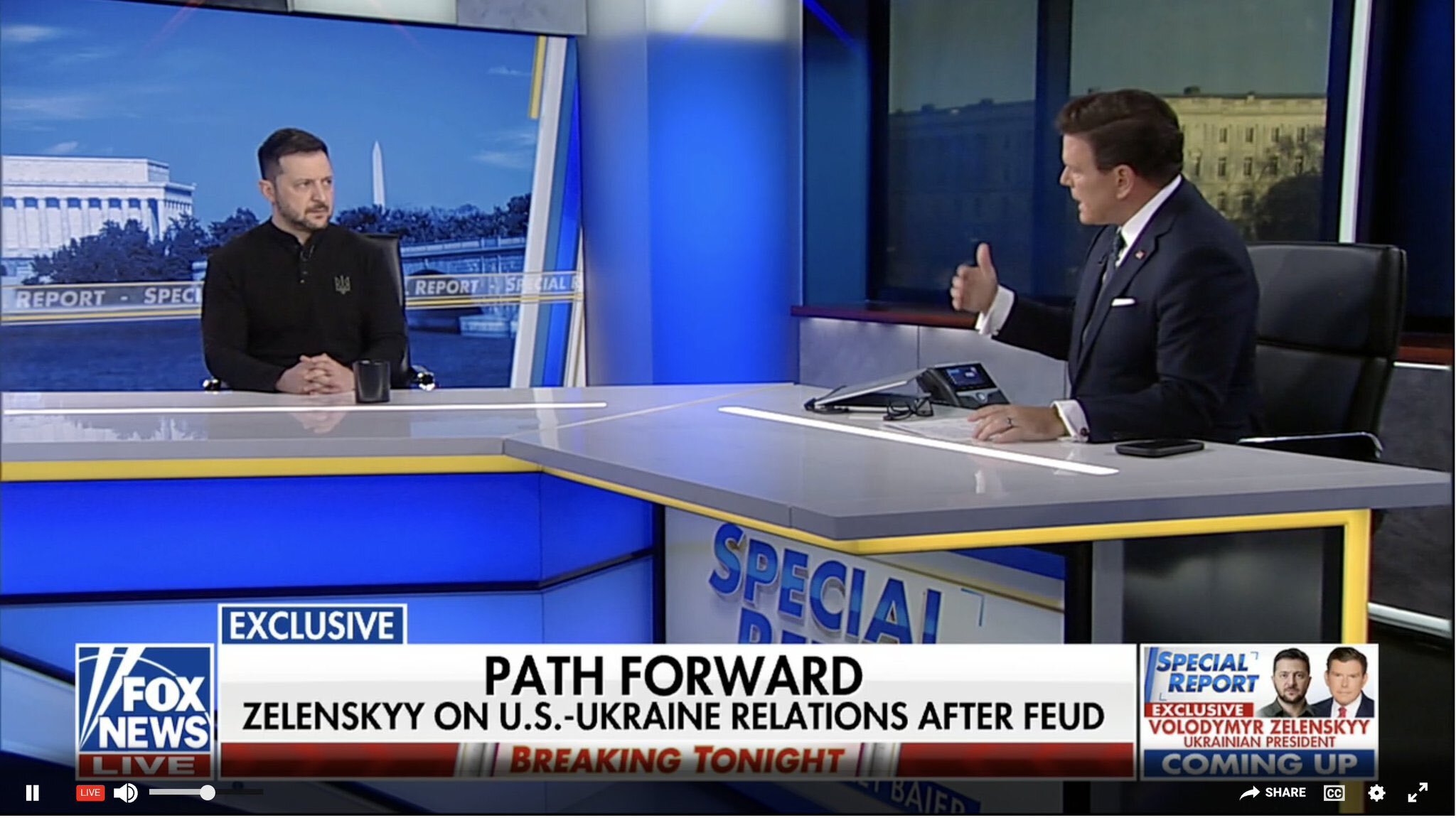 زلنسکی در پاسخ به فاکس نیوز: عذرخواهی نمی‌کنم