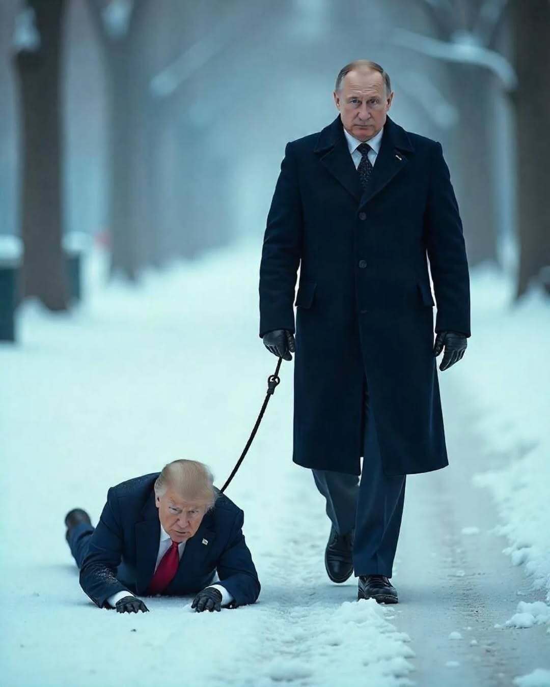 این تصویر جنجالی از ترامپ و پوتین وایرال شد +عکس