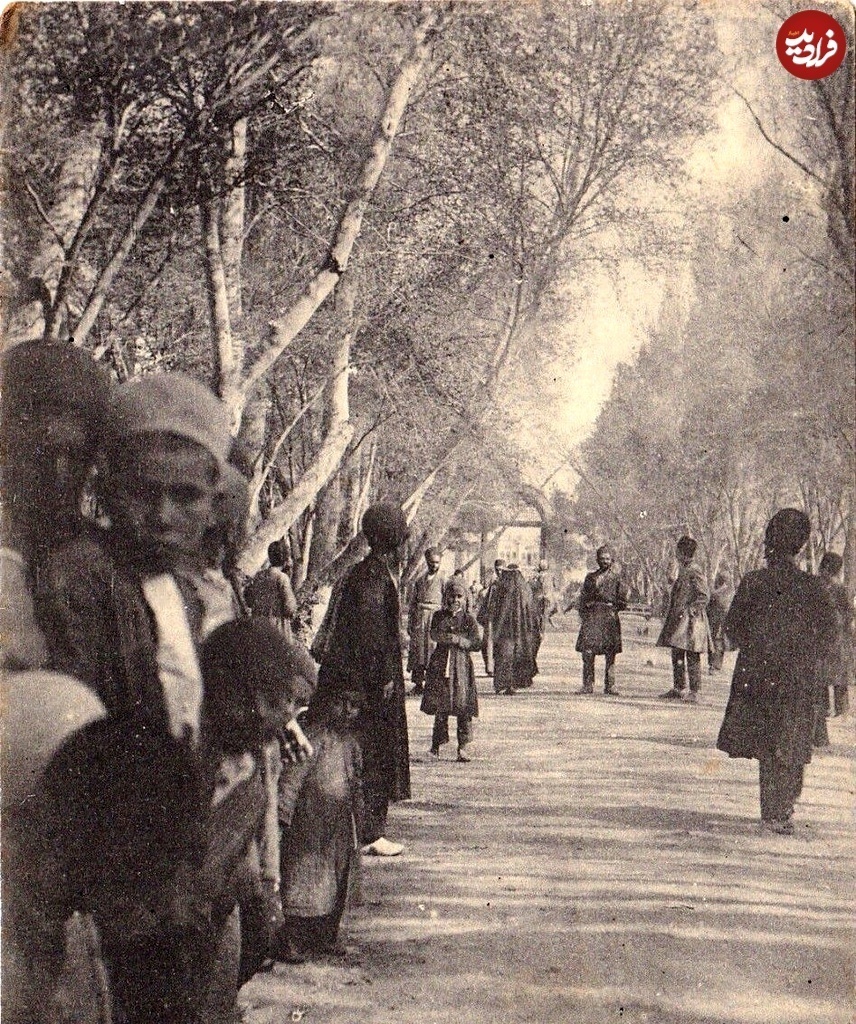تصویری قدیمی از خیابان باب همایون در سال ۱۲۸۰