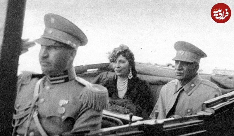 عکسی تاریخی از رضاخان و ملکه نازلی در کنار هم