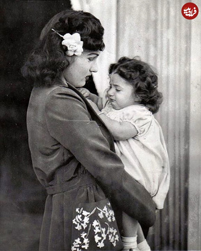 فوزیه و دختر خردسال اش شهناز پهلوی در دهه ۲۰ +عکس