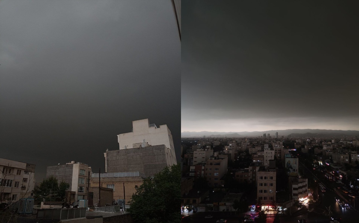 ببینید| آسمان مشهد ظهر امروز تاریک شد