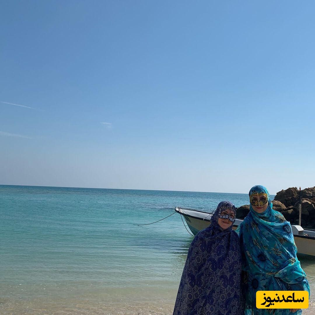 تغییر چهره جالب مژده لواسانی با لباس بندری در قایق + عکس