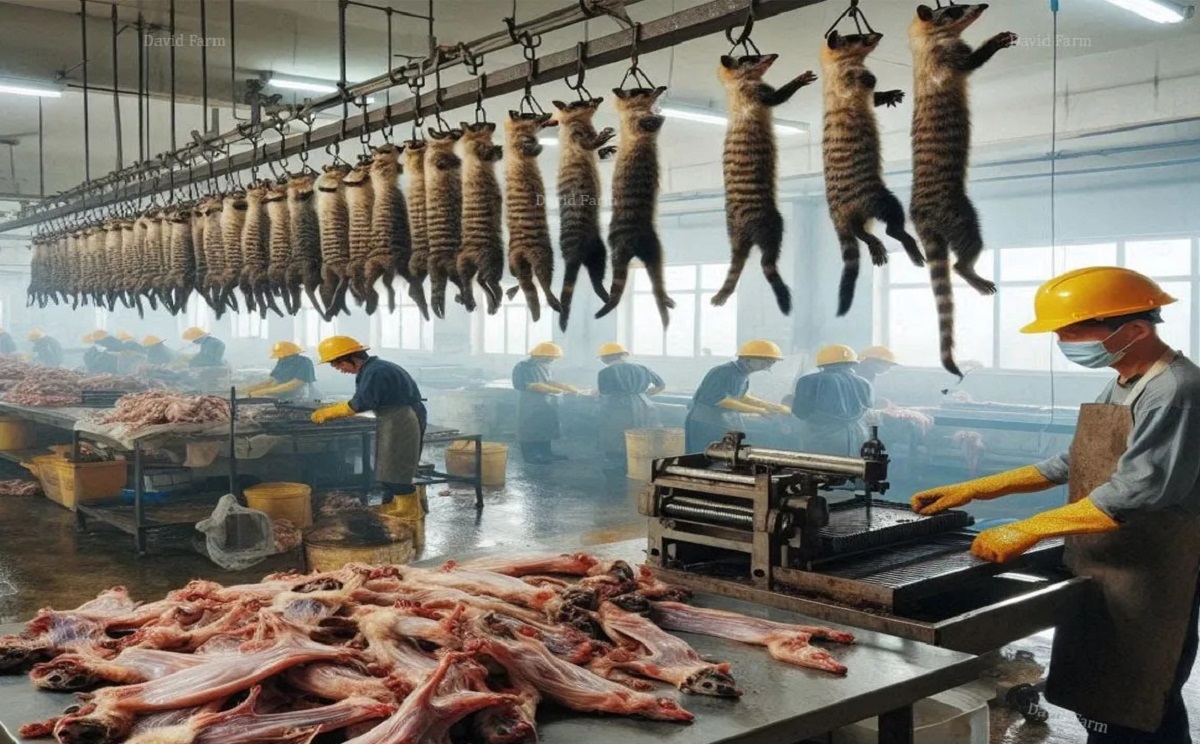 شکار گربه در چین شکار گربه در چین