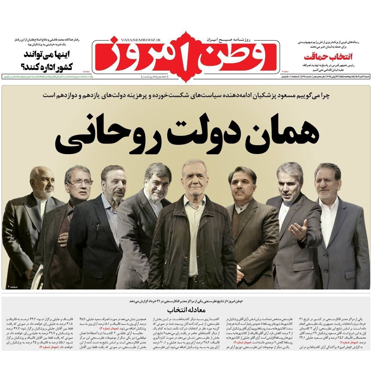 حمله روزنامه بذرپاش به پزشکیان