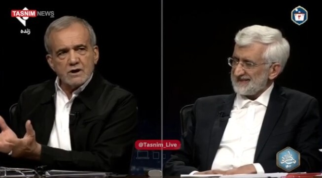 ببینید| مجادله ۲ کاندیدا | پزشکیان: شما از مدیریت سر درمی‌آوری؟ | جلیلی: حرف‌هایت تکراری است