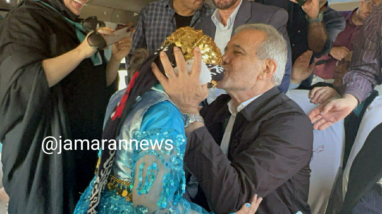 پزشکیان وارد کرمانشاه شد + عکس