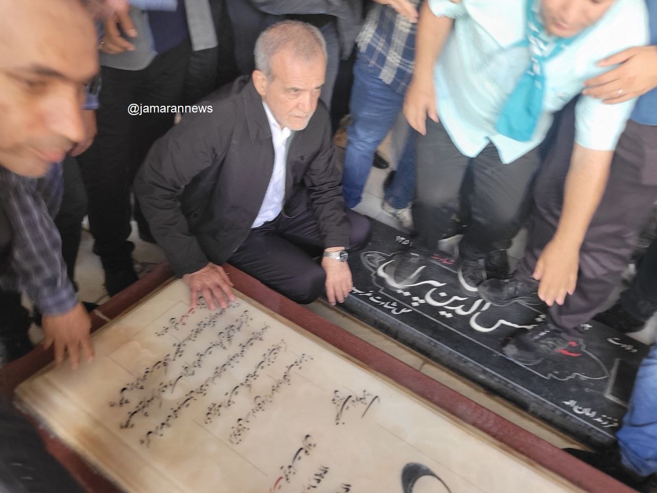 پزشکیان وارد کرمانشاه شد + عکس