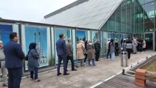 ببینید| صف رای‌گیری در فرانکفورت آلمان