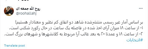 ۲ اتفاق کم‌نظیر و معنادار در این انتخابات