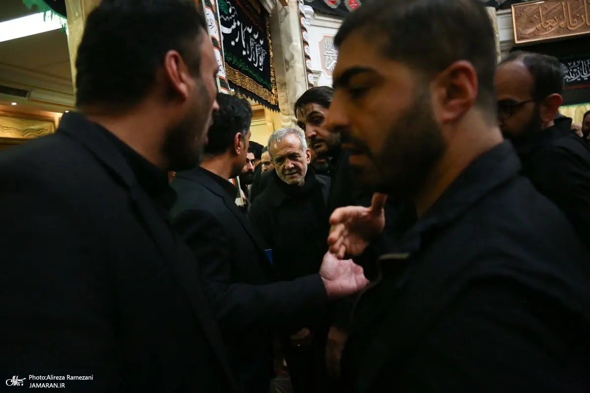 تصاویری جالب از پزشکیان در حلقه محافظان